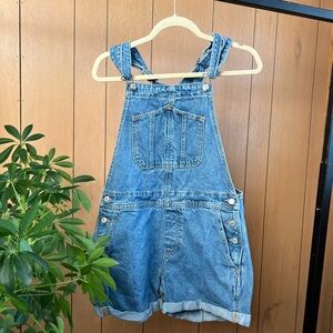 Denim Overalls Shorts